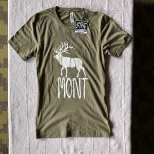 NWT Elkmont Unisex T-shirt Size XS Elk Gorpcore Avant Garde Outdoors Unique
